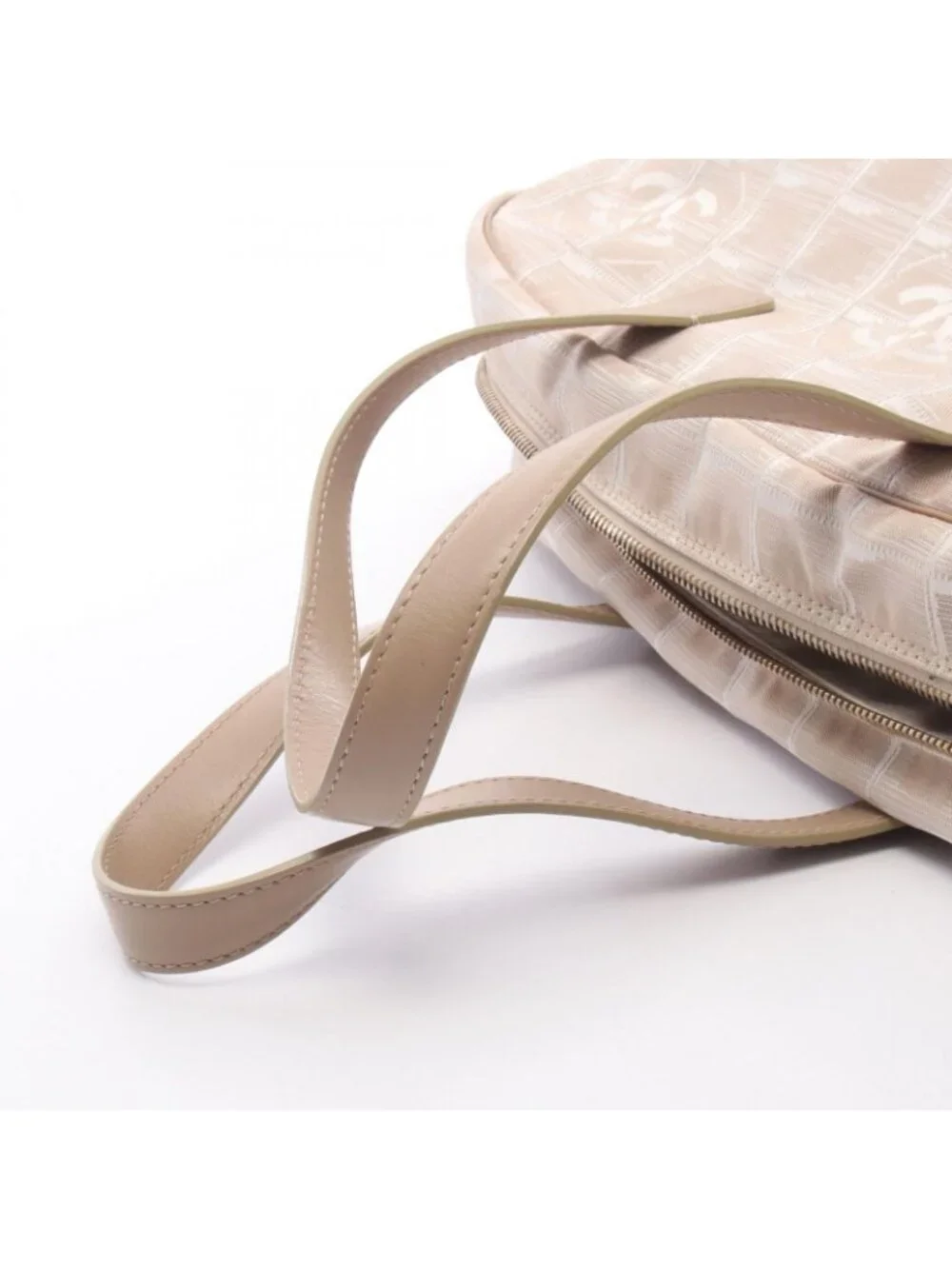 Chanel Handbag New Travel Line Beige Leather